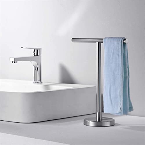QUANJJ Movable Free-standing Hand Towel Holder Standing Tree Rack Bath Towel Stand Bathroom Vanities Countertop