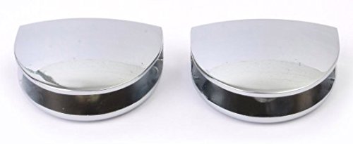 BSM Marketing Glass shelf with curved corners 3 sizes 300mm 400mm 500mm and 3 colours Clear White Black Bathroom Kitchen Bedroom (400mm x 100mm,