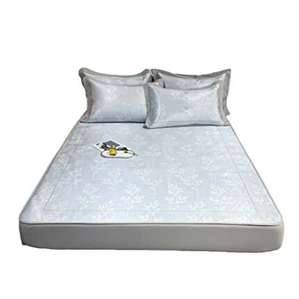 maozi Ice Silk Cool Mat Three-piece Set Washable Folding Bed Cover Household Air Conditioner Soft Mat