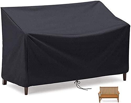 Patio Bench Cover 2/3/4 Seater, MAYHOUR Waterproof ,Windproof and Tearproof 210D Oxford Fabric Anti-UV Recliner Furniture Cover for Outdoor Black