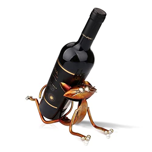 LUKEO Wine Rack Metal Figurines Animal Craft Gift Wine Rack Office Home Decor Accessories