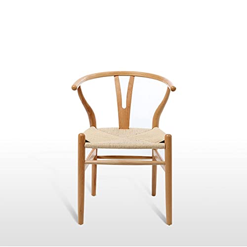LIUZH Nordic Solid Wood Rattan Dining Chairs For Dining Room Household Backrest Rattan Chair Designer Leisure Tea Room Home Chair (Color : D, Siz