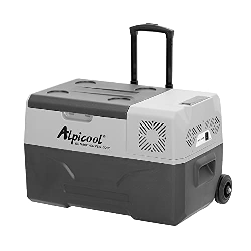 Alpicool NX62 Car Refrigerator 62L Portable Car Fridge Freezer Vehicle Camping Fridge Freezer DC 12/24v Campervan Boat Electric Cooler for Travel