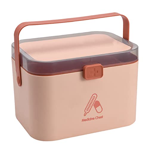 Large Household Medicine Storage Box, Fold 2-Layer First Aid Box, Portable Medicine Container Box, Large Medicine Chest for Home, School, Office