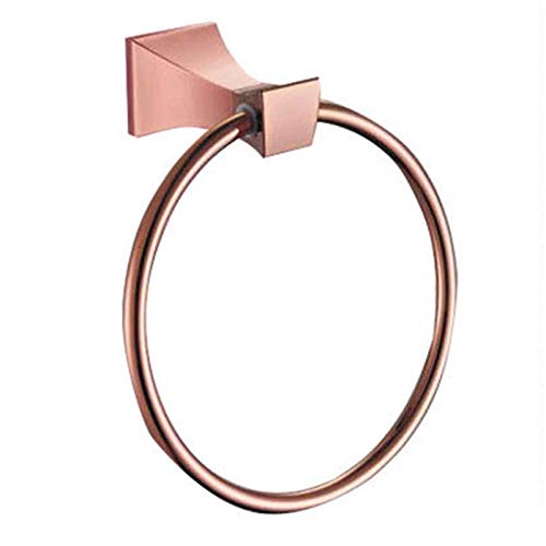 GAKIN Towel Holder Bathroom Rose Gold Zinc Alloy Rack Modern Simple Ring