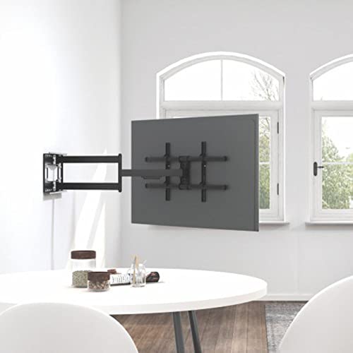 Intecbrackets - Longest Ever 1015 mm (3.3FT) Reach Heavy duty TV wall mount bracket for 46 – 75” TVs – double arm for added safety with swivel an