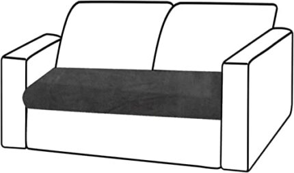 NiCoLa 2 Seater Sofa Cushion Covers, Stretch Cushion Covers for Sofas, Sofa Protective Cushions Covers Grey, Sofa Seat Cushion Covers