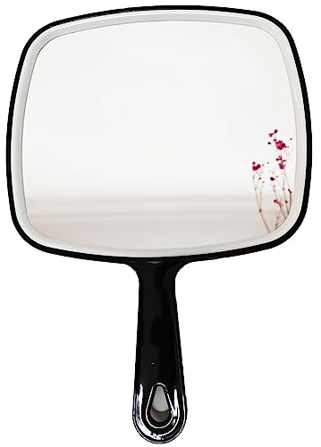 Multi-Purpose Handheld Mirror with Distortion-Free Reflection Hand Mirror Salon Barber Hairdressing Mirror Large Wall Mount Hand Mirror with Hand