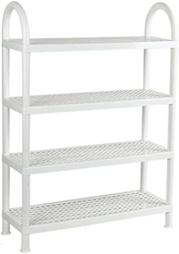 KRHINO Shoe Rack White 3-layer Shoe Rack, Large-capacity Shoe Cabinet Arch Design, Plastic Storage Shoe Shelf For Entryway (Size : 4 layers)