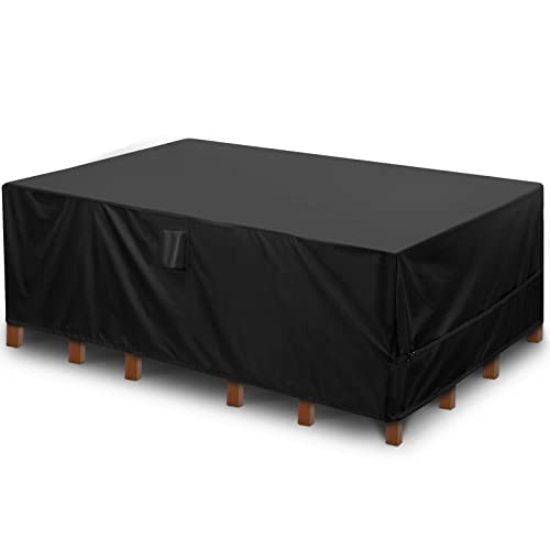 Garden Furniture Cover, 600D Heavy Duty Oxford Fabric Patio Furniture Covers Waterproof, Windproof, Tear Resistant, Anti-UV Outdoor Garden Table
