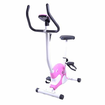 n/a Indoor Cycle Exercise Stationary Bike With LCD Monitor Cardio Fitness Gym Cycling Machine Workout Training (Color : Pink)