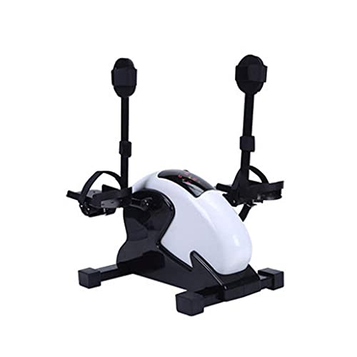 LUNEZY Electric Rehabilitation Exercise Bike Upper Limb Lower Limbs Hand Leg Bicycle Elderly Home Pedal Exerciser Bike, Resistance Adjustable (C)