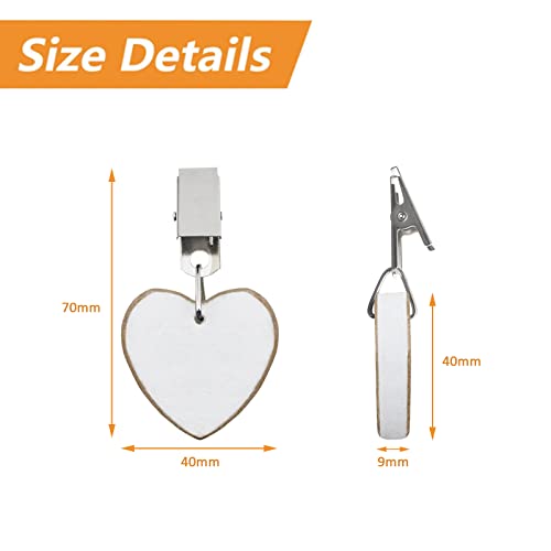 Morobor Tablecloth Weights Clips, 6pcs Heart Shape Stone Table Cloth Weights Metal Clip with Gilt Edge Design for Outdoor Picnic Family Dinner(Gr