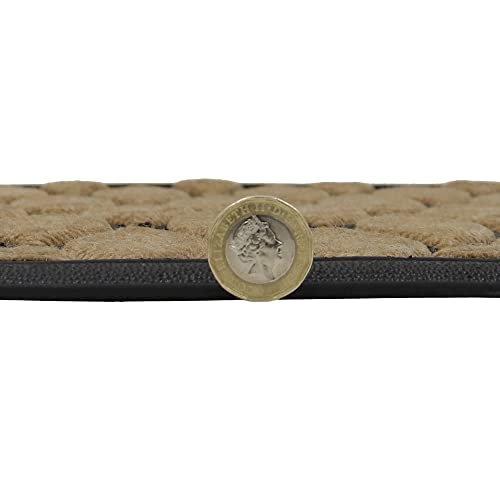 JVL Vienna Rubber Backed Scraper Doormat, 45x75cm, Droplet