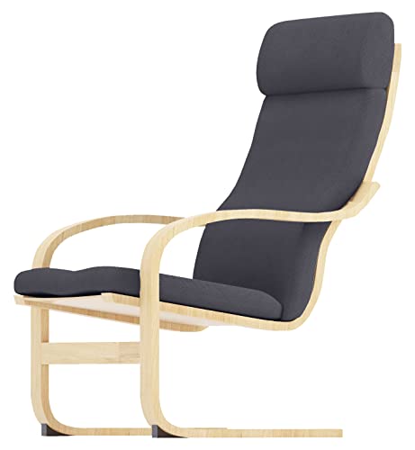 HomeTown Market Only Covers. Chair is not included! Duable Poang Chair Cover Replacement is Compatible For IKEA Poang Armchair Slipcover (Faux Le