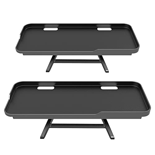 Jiakalamo 2Pcs TV Top Shelf Screen Shelf Adjustable Monitor Top Shelf TV Top Storage Bracket Media Shelf TV Shelf for Media Box, Game Console,Rou