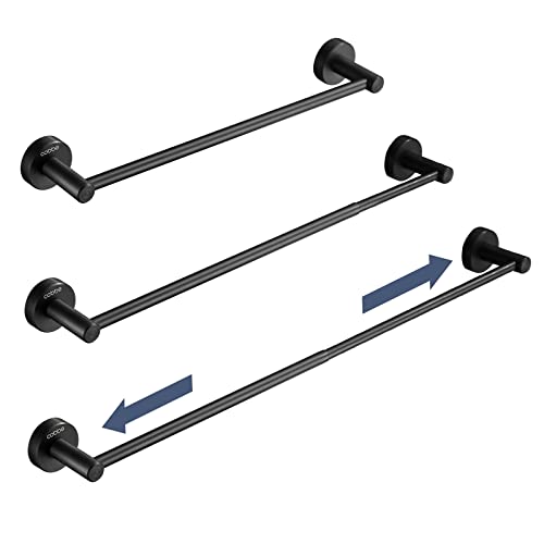 Cobbe Single-Lever Towel Rail, Extendible Towel Rail, 40 cm to 70 cm, Retractable Bathroom Towel Rail, Space Aluminium Towel Rail, Bathroom Towel