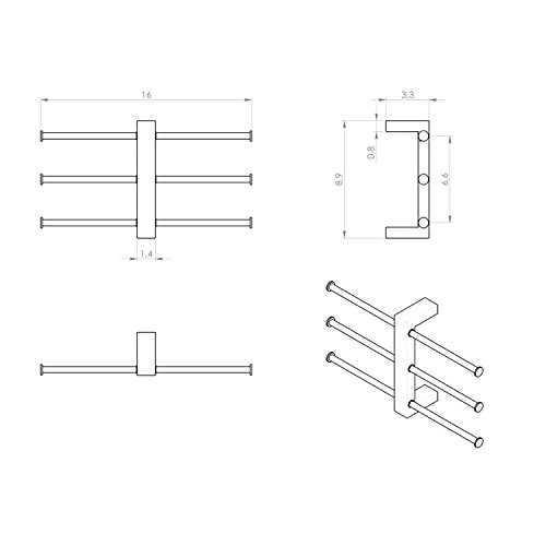 Bridge Wall Mount Towel Rack