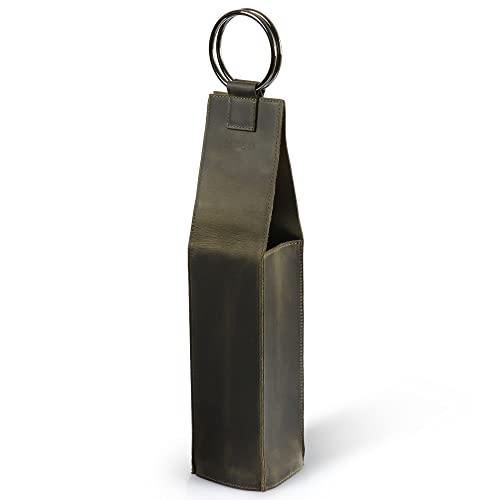 Londo Genuine Leather Wine Bottle Holder and Carrier