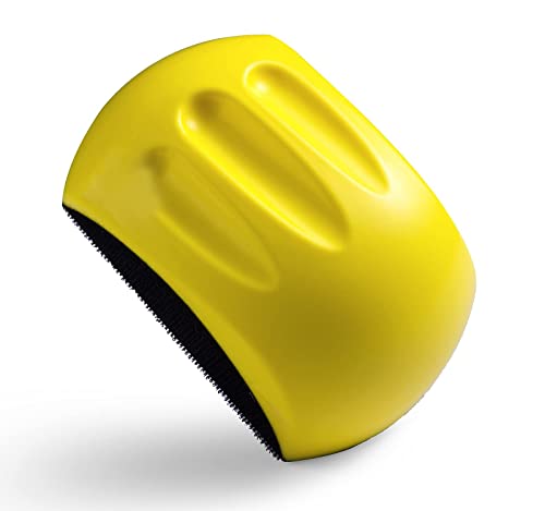 S SATC Hand Sanding Block 5 Inch Hook and Loop Sanding Block 1 Pack Mouse Sanding Block for Woodworking Furniture Restoration Automotive Body Art