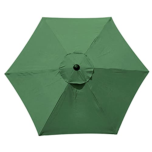 kemengsuer Replacement Parasol Cover, 2m/6 Ribs Polyester Fabric Waterproof Patio Umbrella Parasol Cover, Garden Parasol Canopy Cover Garden Shad
