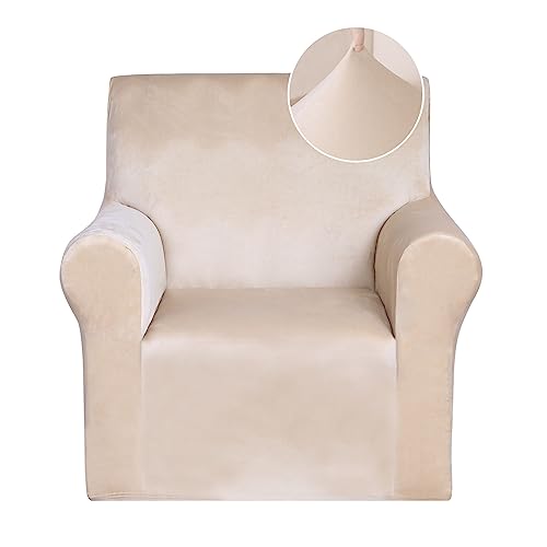 Pretty Jolly Spandex Loveseat Cover Super Soft 1-piece Beige Slipcover for Loveseats Stretch Universal Couch Cover for Living Room Easy Fit Washa