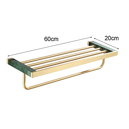 HIGOH Towel Racks, Bathroom Towel Rack Wall Mounted Towel Holder,Bathroom Light Towel Rack,Copper Brushed Nordic Bath Towel Holder,Marble Bathroo