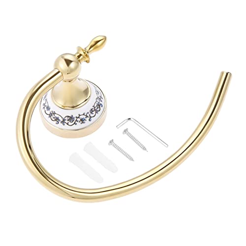 HIGOH Towel Racks,Towel Holder Bath Towel Holder, Bathroom Hand Towel, Towel Hook Hand Towel Holder,Wall Mounted Rack Blue & Porcelain Stainless