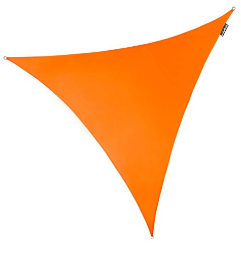 Kookaburra Waterproof Garden Sun Shade Sail Canopy in Orange 98% UV Block (3m Triangle)