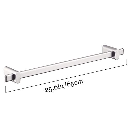 Single Towel Bar Wall Mounted Towel Bar Movable Base Aluminum Towel Bar Bathroom Towel Holder for Shower Room Bedroom and Kitchen