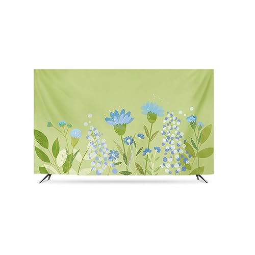 Qvo Romantic Pink Flowers TV Fabric Wall Hanging/curved Screen/LCD TV Dust Cover/TV Cover 32-86in Living Room And Bedroom Decoration,Home Accesso