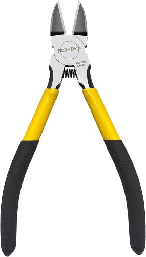 BOOSDEN Wire Cutter,6.5 inch Side Cutters,Wire Cutters for Crafting,Flush Cutter,Ultra Sharp Spring-Loaded Wire Cutters for Jewelry Making,Flush