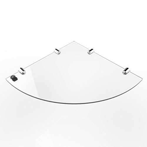 Expression Products Two Large Acrylic Corner Shelves 300mm approx 12", Free Trolley Token Material Sample Included per Shipment, Black