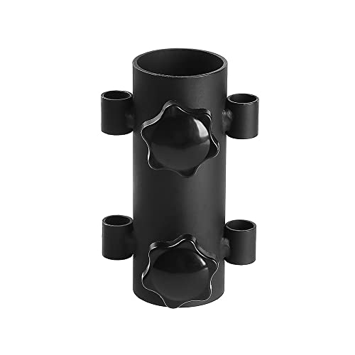 HOUSON Metal Parasol Holder, Umbrella Stand, Parasol Holder, Balcony Railing, Tent Stand, Tent Pole Holder for Garden, Patio, Balcony, Railing (D