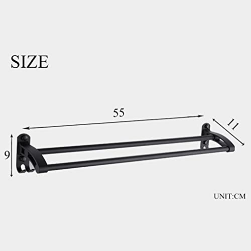 HIGOH Towel Racks,Towel Holder Towel Rail for Bathroom, European Design Double Rod Bathroom Hardware, Double Rod Hand Towel Holder Kitchen Bathro