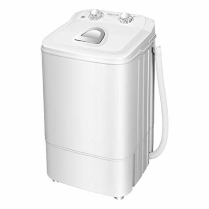 Washing Machines Portable Compact Mini Single Tub Washing Machine UV disinfection,Singlebarrel Detachable Drai(mini washing machine) (White)