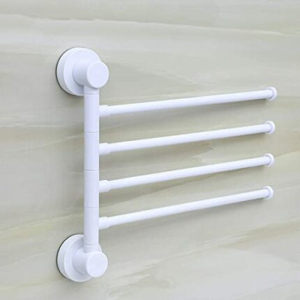 Towel Rack Wall-Mounted Holder Swivel Arm Towel Rail With Extra Long 4 Bars Swivel Bars,Swing Towel Holder For Kitchen,Bathroom,Toilet(Color:A)