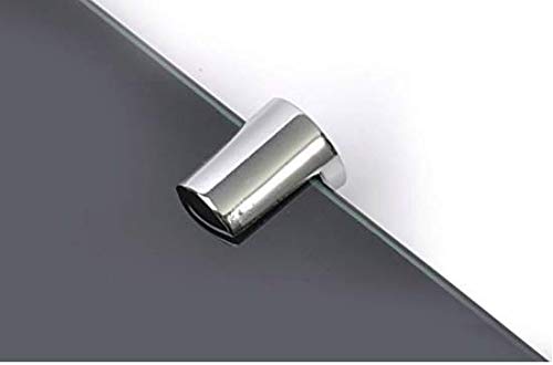 BSM Marketing Set of 2 Black Glass shelves Bathroom Kitchen Bedroom 300mm x 100mm (12" x 4" approx)