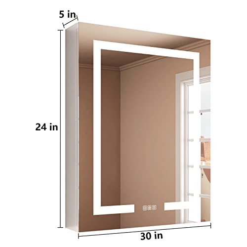 LOVMOR Cabinet, Aluminum Glass, White, 2430 INCH