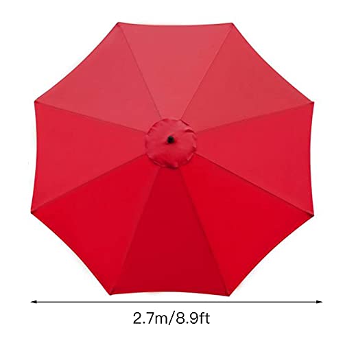 KHBNHJ 8 Ribs Sun Umbrella Replacement Cloth, 2.7m Garden Parasol Canopy Cover for Patio Sun Umbrella, Market Table Umbrella Replacement Canopy B