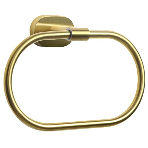 HouseAid Oval Towel Holder for Bathroom, Stainless Steel Towel Ring, Modern Bathroom Hand Towel Rack, Wall Mounted, Matte Black