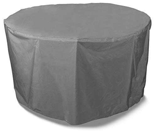 Bosmere Protector 6000 6-8 Seat Circular Patio Set Cover - Grey, U523 & Furniture Cover Bungee Ties, Pack of 10, Black, A510