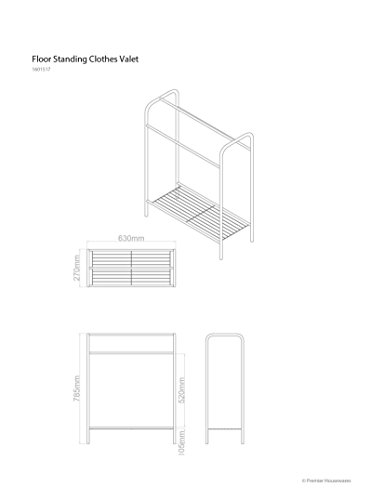 Premier Housewares Chrome Floor Standing Towel Stand - Silver