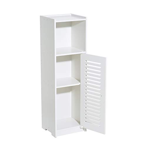 Screw Fix-Bathroom Storage Cabinet Accessories Floor Standing Waterproof Bathroom Display White Robust Furniture Bathroom Toilet Silm Shelf Bathr