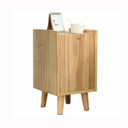N/A All Solid Wood Bedside Cabinet, Narrow Mini Locker, Small Apartment Simple European Style Bedside Cabinet Solid Wood
