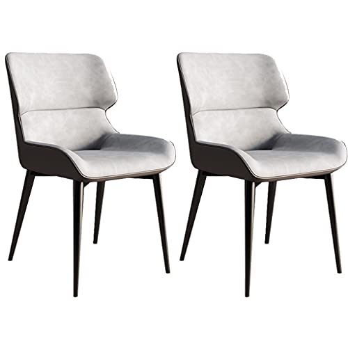 Kitchen Dining Room Furniture Chairs Modern Kitchen Dining Chairs Set Of 2 Water Proof PU Leather Side Chair with Carbon Stee Legs Kitchen Living