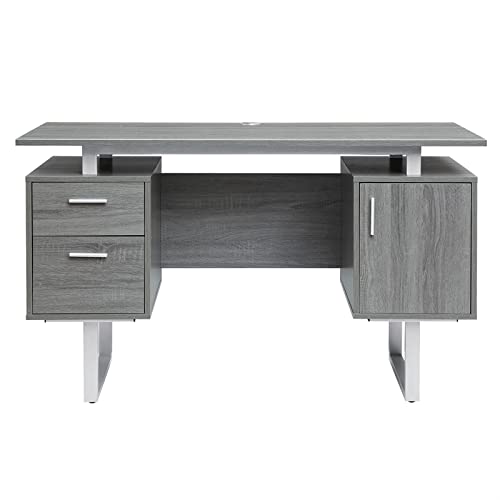 N/A Computer Desk Work Surface Desk With 2 Storage Drawers And 1 File Cabinet Home Office Furniture (Color : A)