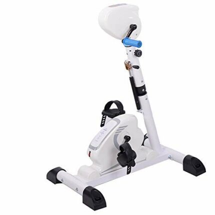 Electric Pedal Exerciser for Leg Arm and Knee Recovery Exercise with LCD Monitor and Remote Control, Exercise Bike and Pedal Exerciser for Disabl