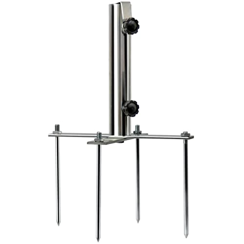 Mikytoper Umbrella Stand Anchor with 4 Spike, Heavy Duty Metal Beach Umbrella Anchor, Outdoor Umbrella Holder for Beach Grass Sand