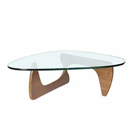 AVFORA HUANGXING - Modern And Stylish Large Round Solid Wood And Transparent Glass Dining Table